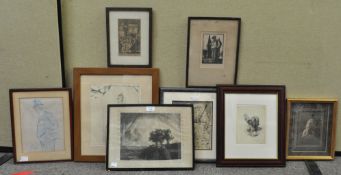 A group of etchings and other pictures