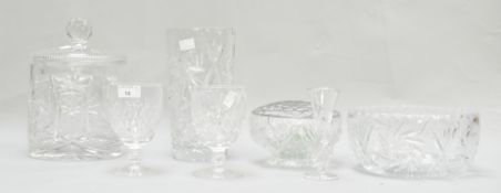 A group of assorted crystal ware,