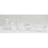 A group of assorted crystal ware,