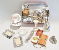 A quantity of silver plated items, including picture frames,