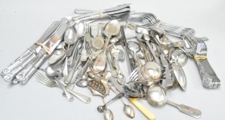 A group of assorted flatware