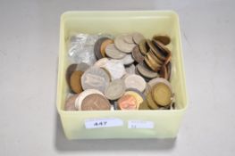 A box of coins,