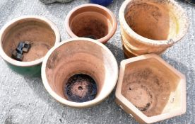 A quanity of flower pots