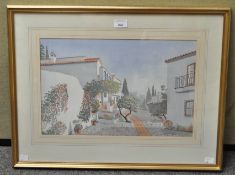 Harry Smith, Mediterranean Villas, watercolour,