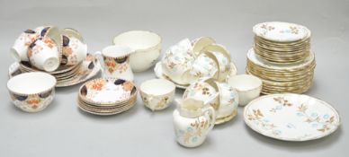 A tea set, decorated in the Imari palette,