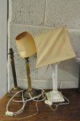 Three table lamps