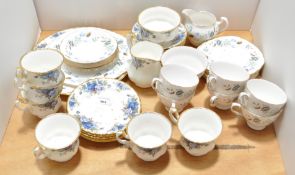 A Royal Albert 'Moonlight Rose' tea service and a part service by Colclough
