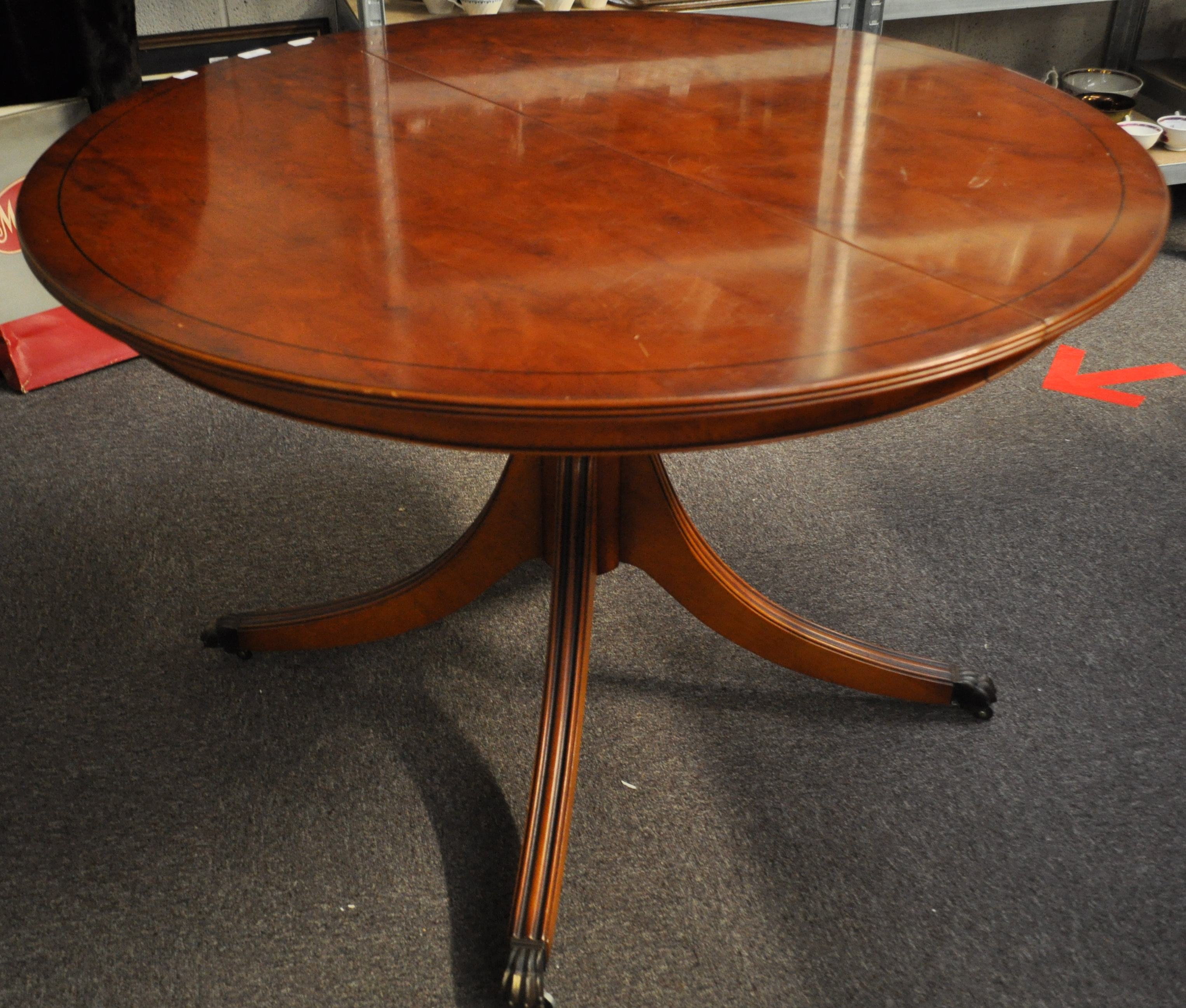 A yew dining table,