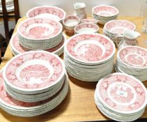 An Adams and Co 19th century semi porcelain dinner service