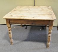 A pine scrub top kitchen table,