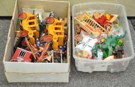 A group of assorted Playmobil Wild West toys