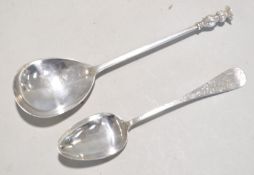Two silver hallmarked spoons,