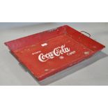 A vintage Coca-Cola two handled tin tray,