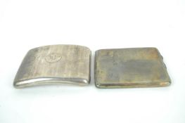 Two silver cigarette cases