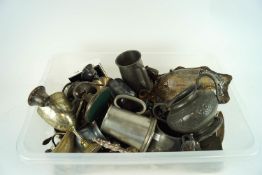 A quantity of silver plate and other items