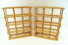 Two pine wine racks