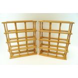 Two pine wine racks