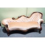 A Victorian style chaise longue