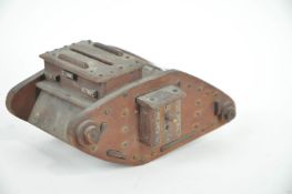 A WW1 tank wooden money box