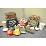 A collection of vintage tins