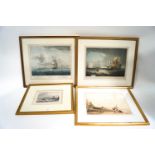 A collection of three framed and glazed engravings,