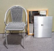 A chrome framed chair, 78cm high,