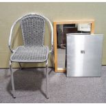 A chrome framed chair, 78cm high,