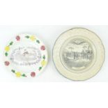 A 19th century French commemorative plate with Napoleon,