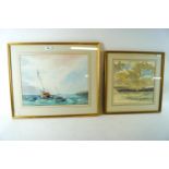 John Maggs, watercolour, seascape,