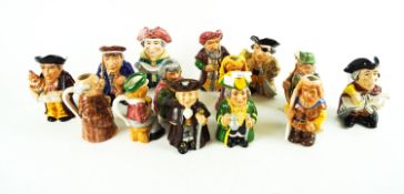 A group of character jugs