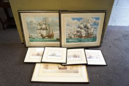 A group of maritime prints
