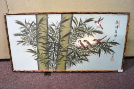 20th century Chinese school, Bamboo, oil on canvas,