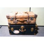 A trunk and a suitcase