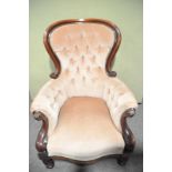 A Victorian style button back chair