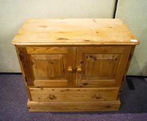 A pine cabinet