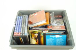 A selection of CDs and DVDs