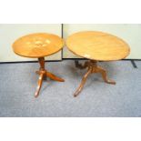 Two tripod tables