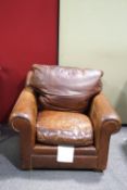 A leather armchair