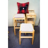 A mixed lot to include two stools,