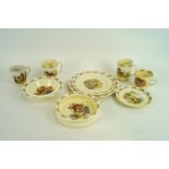 A collection of Bunnykins ceramics to include three plates, dish,