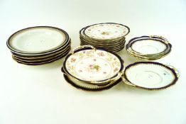 A collection of assorted early 20th century Coalport plates,