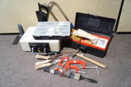 A quantity of tools and a security box