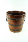 An oak barrel coal bucket,