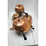 A collection of copperware