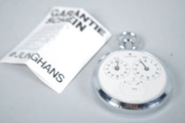 A chrome finish Junghans stopwatch