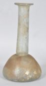 A Roman glass phial of mallet form,