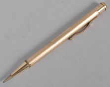 A yard-o-led engine turned rolled gold propelling pencil