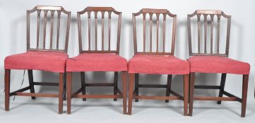 Four early 19th century mahogany dining chairs,