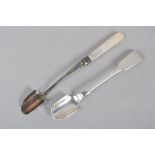 A silver plain fiddle pattern stilton scoop, London 1839