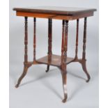 An Edwardian rosewood and marquetry two tier occasional table,